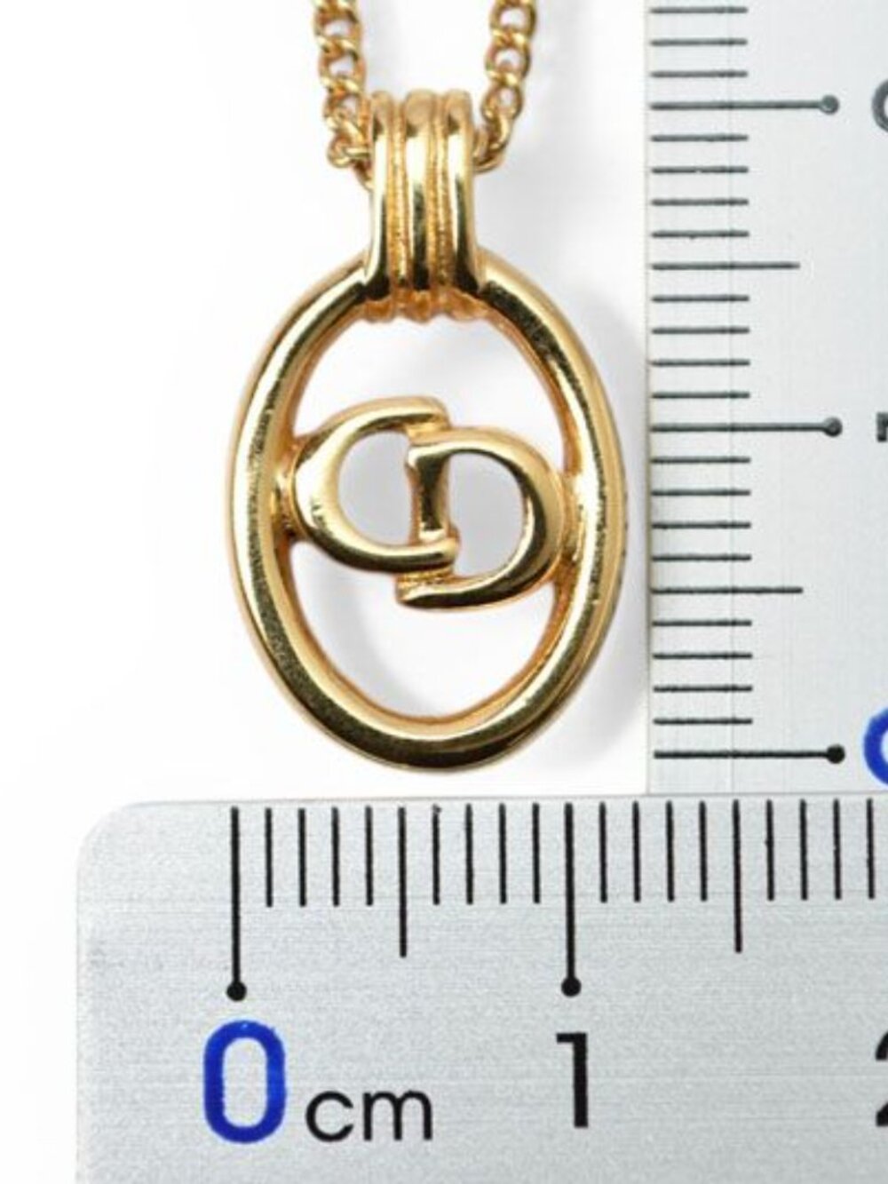 Dior Necklace Pendant Vintage CD Logo Gold - Picture 8 of 8